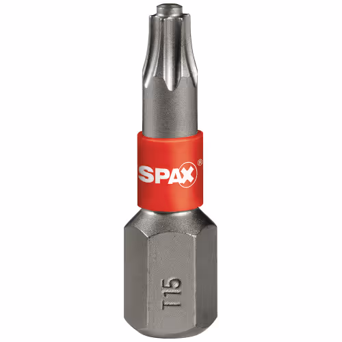 T-15 Spax T-Star Plus Drive bit. 25mm. Pack of 5.