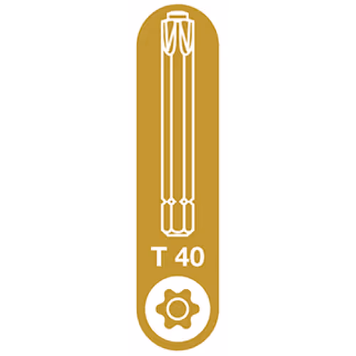 T-40 Spax T-Star Plus Drive bit. 50mm. Pack of 5.