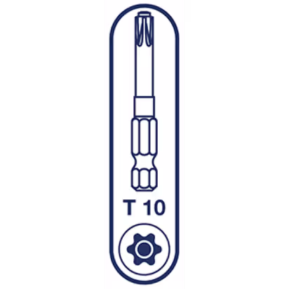 T-10 Spax T-Star Plus Drive bit. 50mm. Pack of 5.