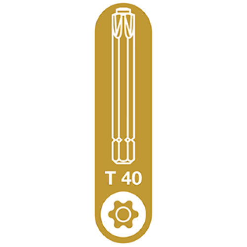 T-40 Spax T-Star Plus Drive bit. 50mm. Pack of 5.