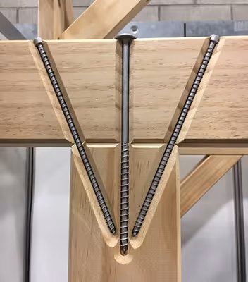 SPAX cylinder head screw used for reinforcement with washer head