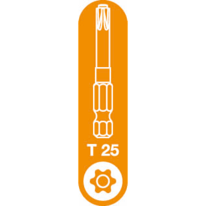 T-25 Spax T-Star Plus Drive bit. 50mm. Pack of 5.