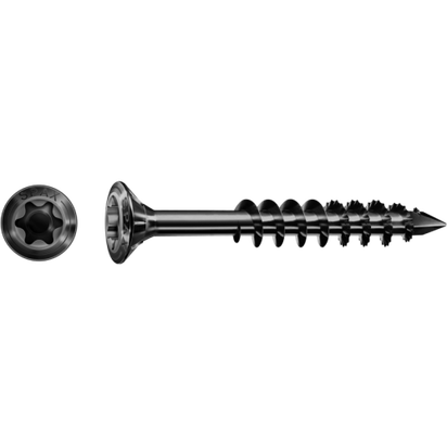 4.5 x 50mm Black stainless steel screw. SPAX BLAX Facade. Qty 200