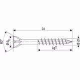 3.5 x 55mm Solid Wood Flooring Screw. Qty. 500