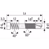 48mm decking screw for aluminium joists. Qty 100.